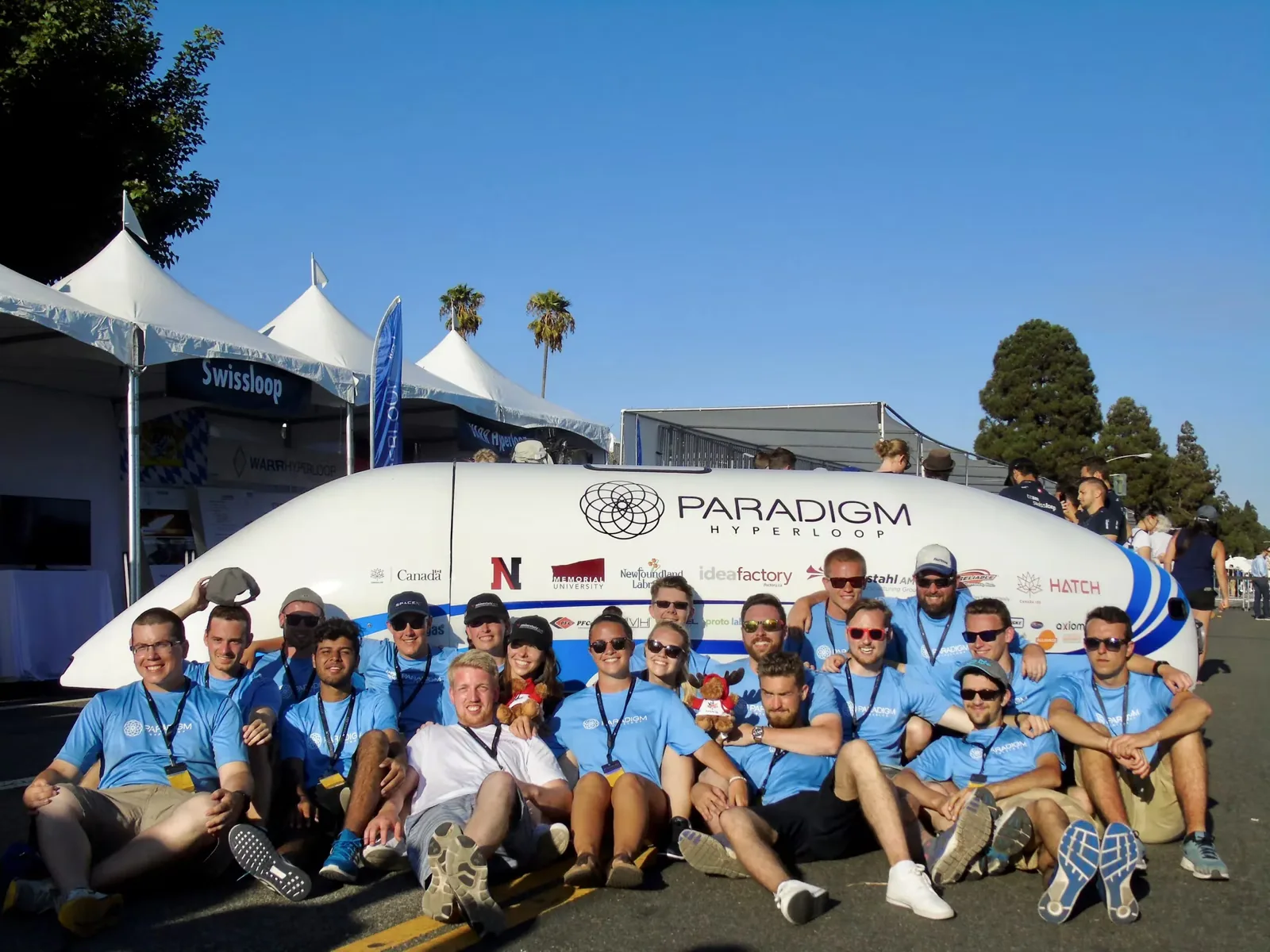 The Paradigm Hyperloop team, after the competition.