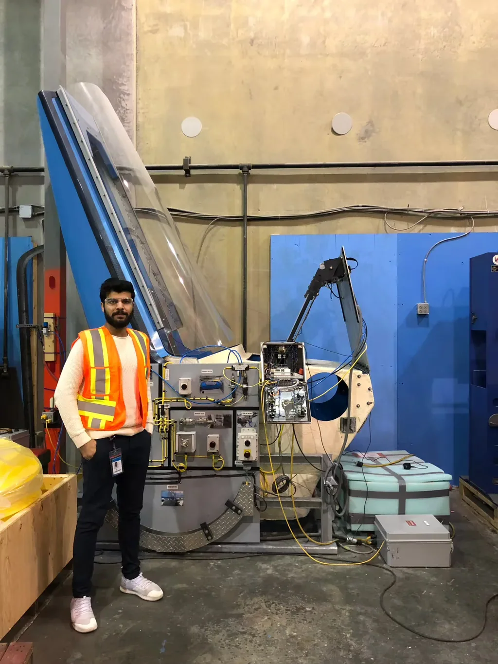 Testing equipment for a first human launch on a new waterslide.